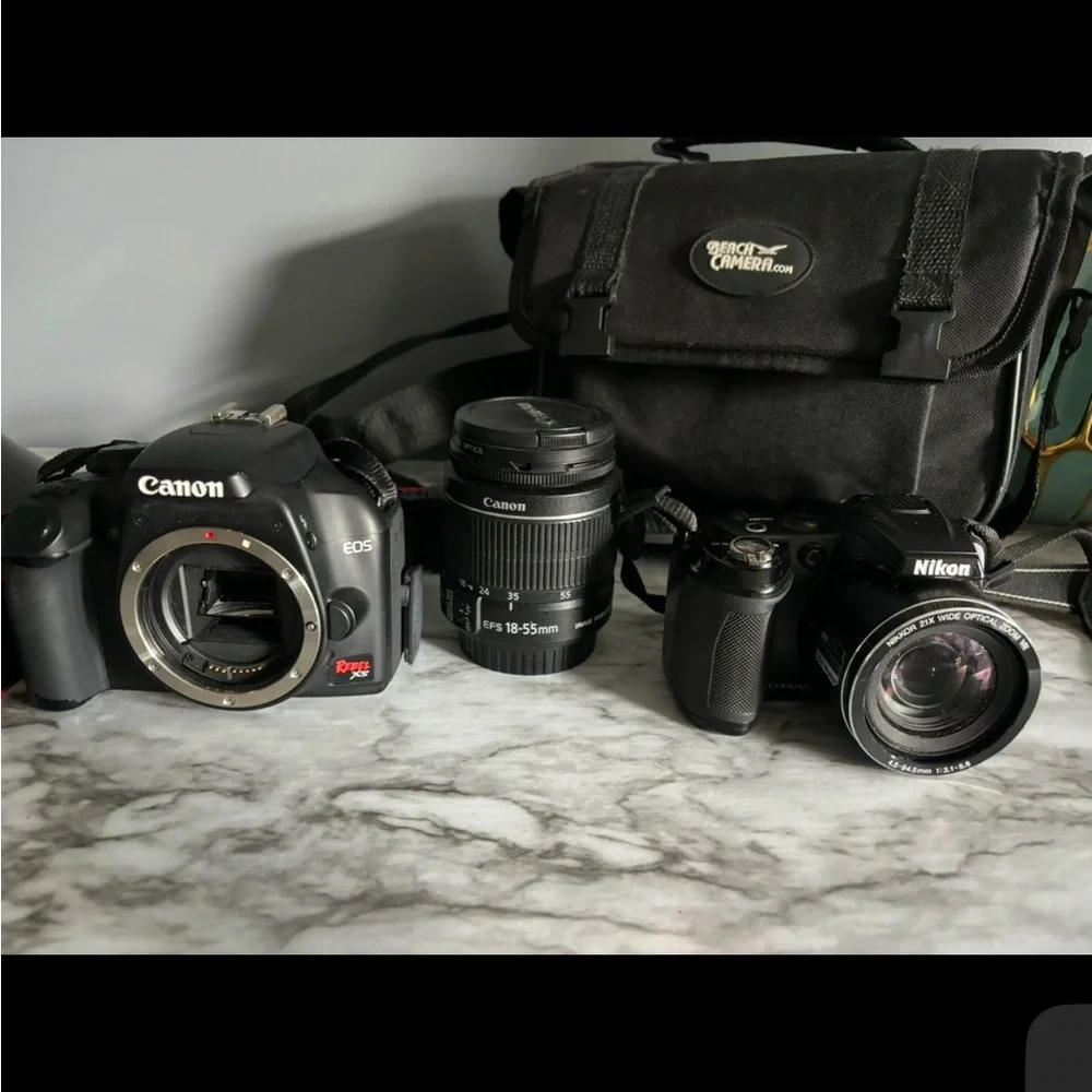 Canon Black Digital Camera with Versatile Lens Kit
